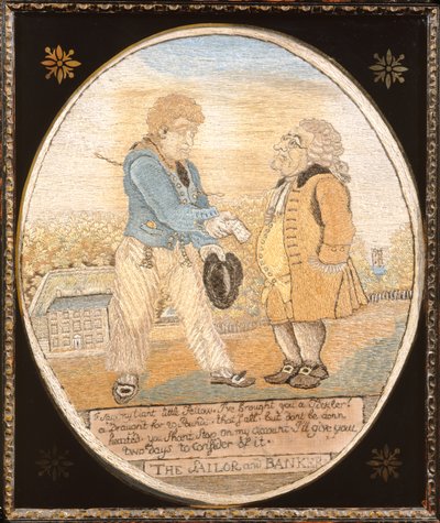 The Sailor and Banker, after a caricature pub. 1799 by T. and Woodward,G.M. Rowlandson